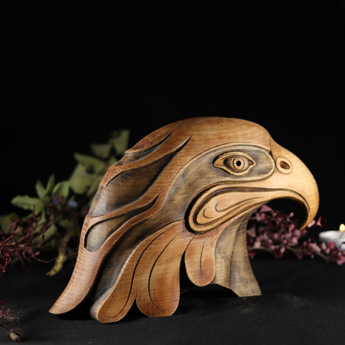 Maori Eagle Figurine Wooden Eagle Head Bald Eagle Statue - Etsy Canada