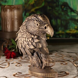 Maori, Eagle Figurine Wooden Eagle Head, Bald Eagle Statue Bird Statue ...