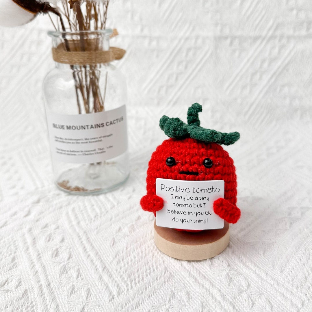 Handmade Positive Tomato Crochet Smiley Tomato Knitted Etsy