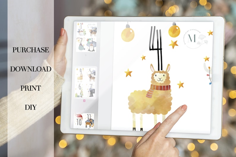 25 Printable Advent Cards for Kids, Christmas Advent Calendar Printable, Instant Download, DIY Kids Christmas Advent Calendar zdjęcie 3