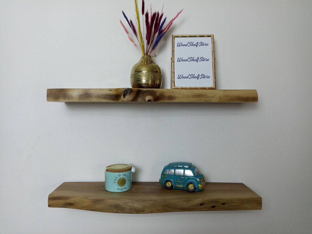 Unique Walnut Wood Shelf Walnut Floating Shelves Rustic Etsy
