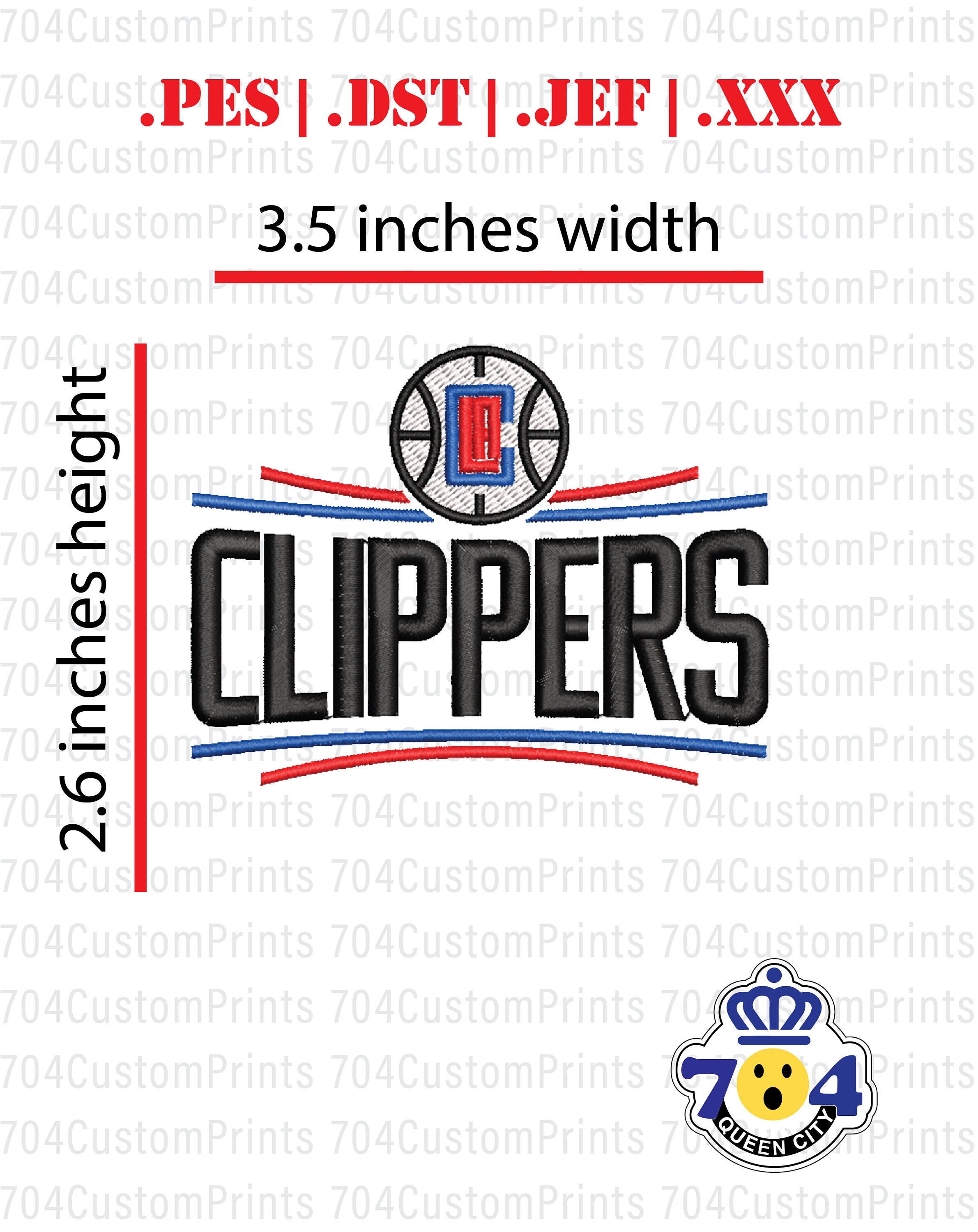 NBA Sports Team Embroidery File, Digital Download DST, PES and Other Embroidery Machine Formats