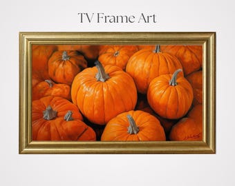 Autumn Samsung Frame TV Art: Pumpkin Fall Decor (Digital Download)