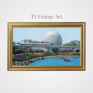 TV Rahmen Kunst, Disney Park inspiriert, Landschaft Kunst Bundle, TV Kunst Dekor, Hauswanddekoration