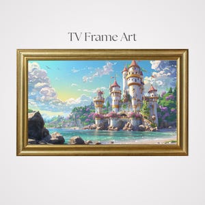 TV Rahmen Kunst, Disney inspiriert, Landschaft Kunst Bundle, TV Kunst Dekor, Hauswand Dekor