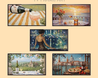 Elegant TV Frame Art: Bar Scenery Scenes (Digital Download)