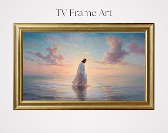 Bijbels landschap tv-lijstkunst: christelijk interieur (digitale download)