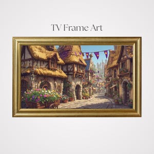 TV Rahmen Kunst, Disney inspiriert, Landschaft Kunst Bundle, TV Kunst Dekor, Hauswand Dekor