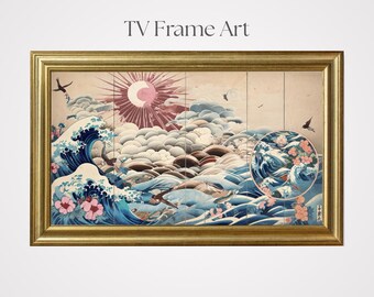 Japanese Landscape TV Art, Samsung Frame TV, Asian Decor (Digital Download)