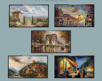 France Landscape TV Frame Art: French scenery Digital Download