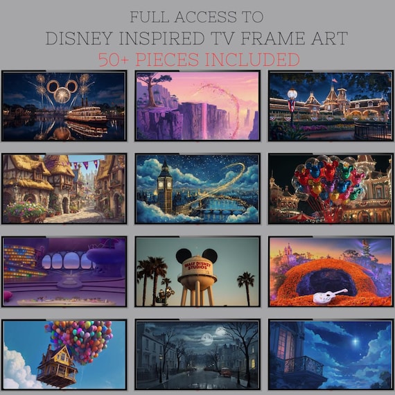 Disney Inspired TV Frame Art *Unlimited Access to more than 60 items* (Digital Download)