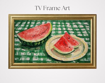 Food Samsung Frame TV Art: Watermelon Retro Kitchen Decor (Digital Download)