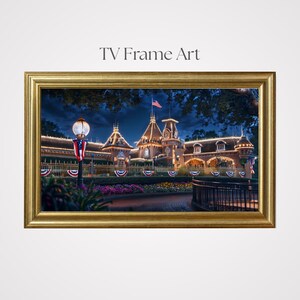 TV Frame Art, Disney Park Inspired, Landscape Art Bundle, TV Art Decor, Home Wall Decor