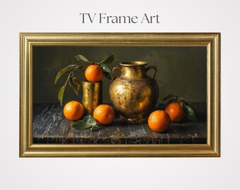 Food Samsung Frame TV Art: Oranges Retro Kitchen Decor (Digital Download)