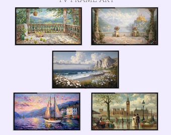 Landscape TV Frame Art: Nature-Inspired Digital Download