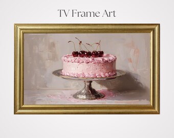 Food Samsung Frame TV Art: Cake Retro Kitchen Decor (Digital Download)