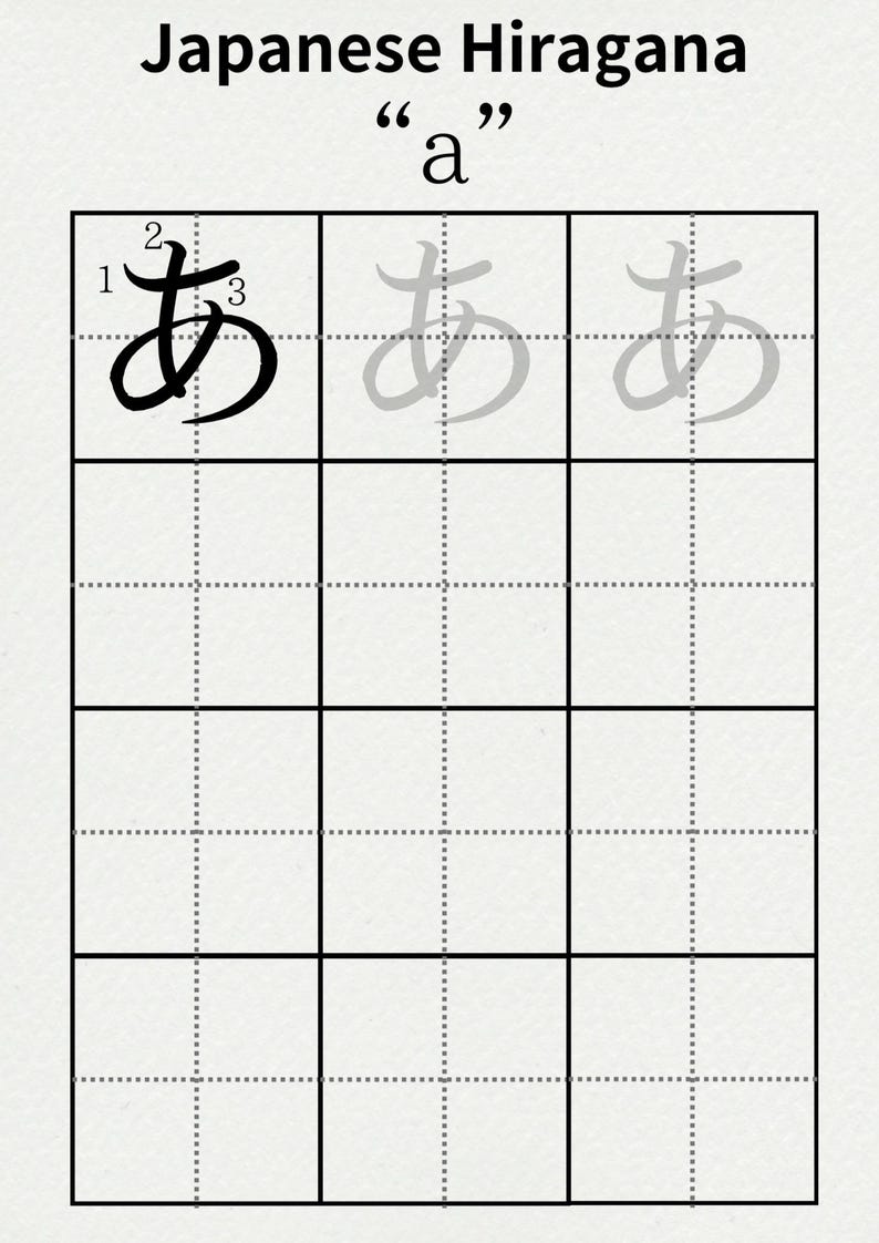 Japanese Writing Practice Worksheet Bundle: Kanji, Hiragana, Katakana ...