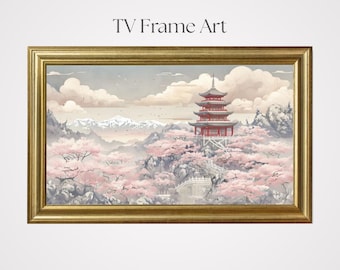 Japanese Landscape TV Art: Samsung Frame TV Decor (Digital Download