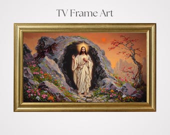 Bijbels landschap tv-lijstkunst: christelijk interieur (digitale download)