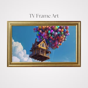 TV Rahmen Kunst, Disney inspiriert, Landschaft Kunst Bundle, TV Kunst Dekor, Hauswand Dekor