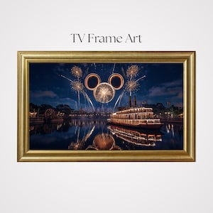 TV Frame Art, Disney Park Inspired, Landscape Art, TV Art Decor, Home Wall Decor