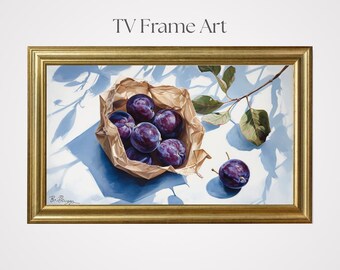 Food Samsung Frame TV Art: Grapes Retro Kitchen Decor (Digital Download)
