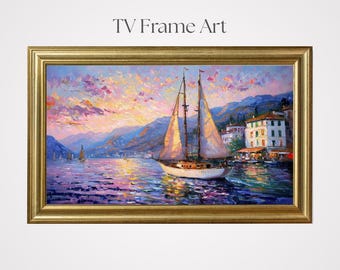 Landscape TV Frame Art: Nature-Inspired Digital Download