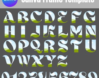 Canva Frame Letters Template: Travel & Social Media (Digital Download)