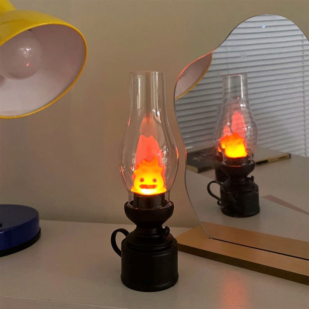 Calcifer Night Light Flame Night Light Howl's Moving Etsy Denmark