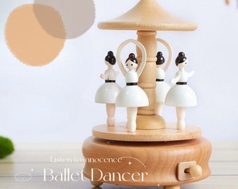 Holz Ballerina Spieluhr | Babyparty | Gravur Andenken Geschenk | Personalisierte Spieluhr | Geburtstagsgeschenk