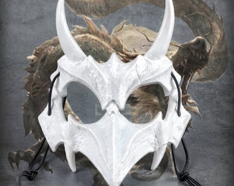 Halloween Yaksha Skull Half Face Mask | Animal Skull Mask | Unisex | Halloween Masquerade | Carnival Party Props | Cosplay | Halloween Gifts