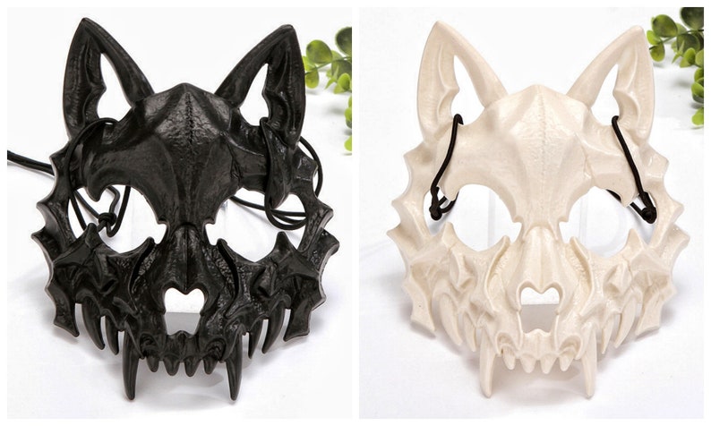 Werewolf Skull Half Face Mask, Animal Skull Mask, Unisex, Carnival Party Props, Cosplay, Halloween Masquerade, Christmas Gift, Birthday Gift image 8