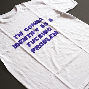 Funny joke tshirt, i'm gonna identify as a f problem funny meme tshirt, oddly specific tshirt, funny gift tshirt