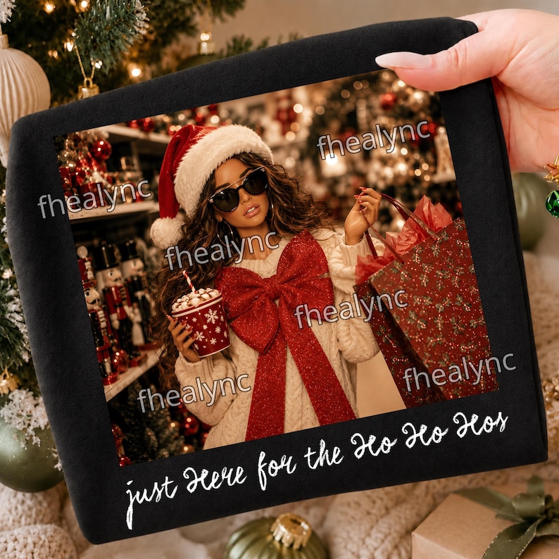 Funny Doll Face Christmas PNG, Hohohos Shirt Design, Merry Sublimation, Sassy Holiday Humor image 6