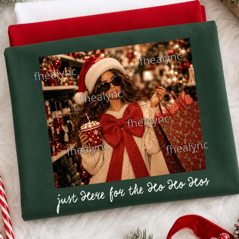 Funny Doll Face Christmas PNG, Hohohos Shirt Design, Merry Sublimation, Sassy Holiday Humor image 7
