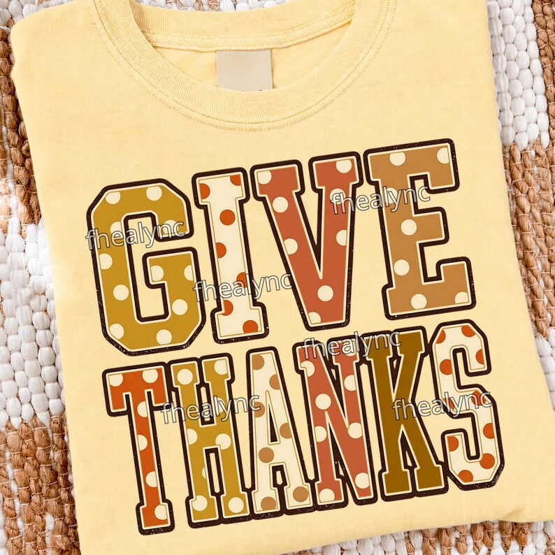 Give Thanks PNG, Thanksgiving Quote, Retro Fall Graphic, Seasonal Boutique, Autumn Shirt Design, Digital Download