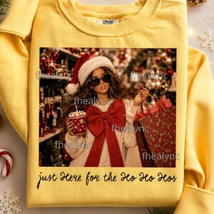 Funny Doll Face Christmas PNG, Hohohos Shirt Design, Merry Sublimation, Sassy Holiday Humor image 11