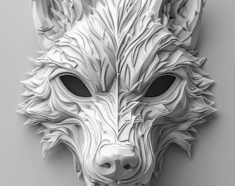 Werewolf Mask Wolf Alpha Mask Model V3 Fan Art Costplay 3D Print STL File