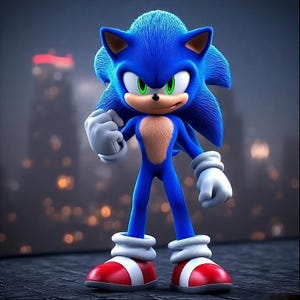 Super Sonic Sega Hedgehog Demon Hunter Figure Warrior Model STL File 3D Print