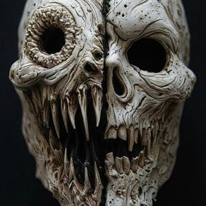 Demon Djävulsmask Skull Figur Huvudmask V3 3D Utskrift STL-fil