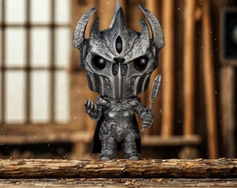 Sauron Mini Figure Model: Lord of Rings 3D Print (STL File)