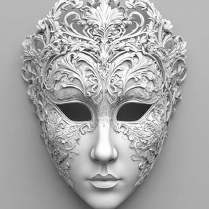 Carnaval Venetian Model V4 Mask Fan Art Costplay 3D Print STL File