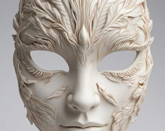 Elegante maschera di foglie organiche Carnevale veneziano modello Fan Art Costplay modello di stampa 3D