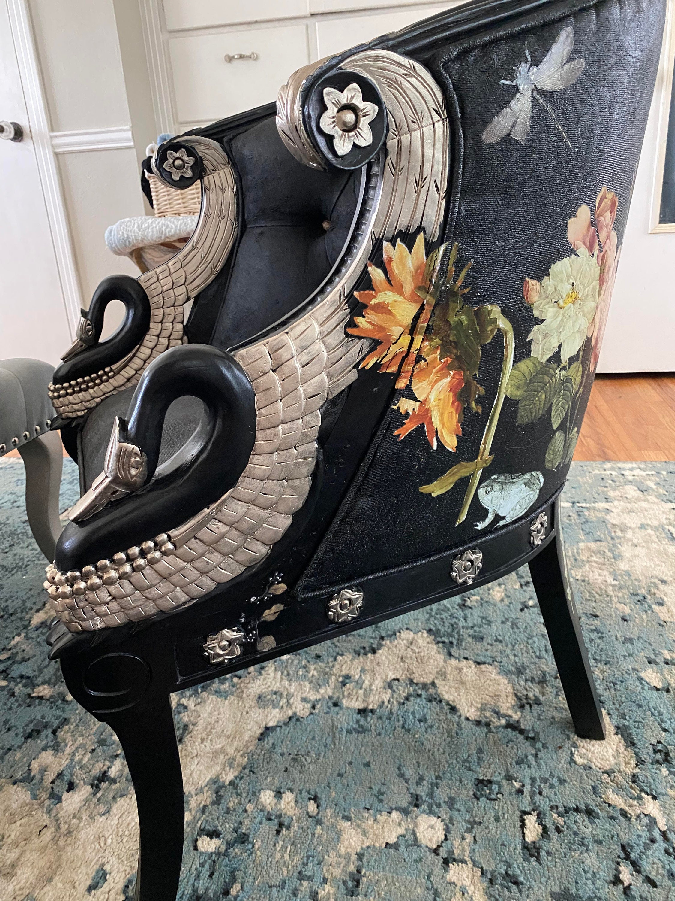 SOLD Maitland Smith Swan Chair - Etsy