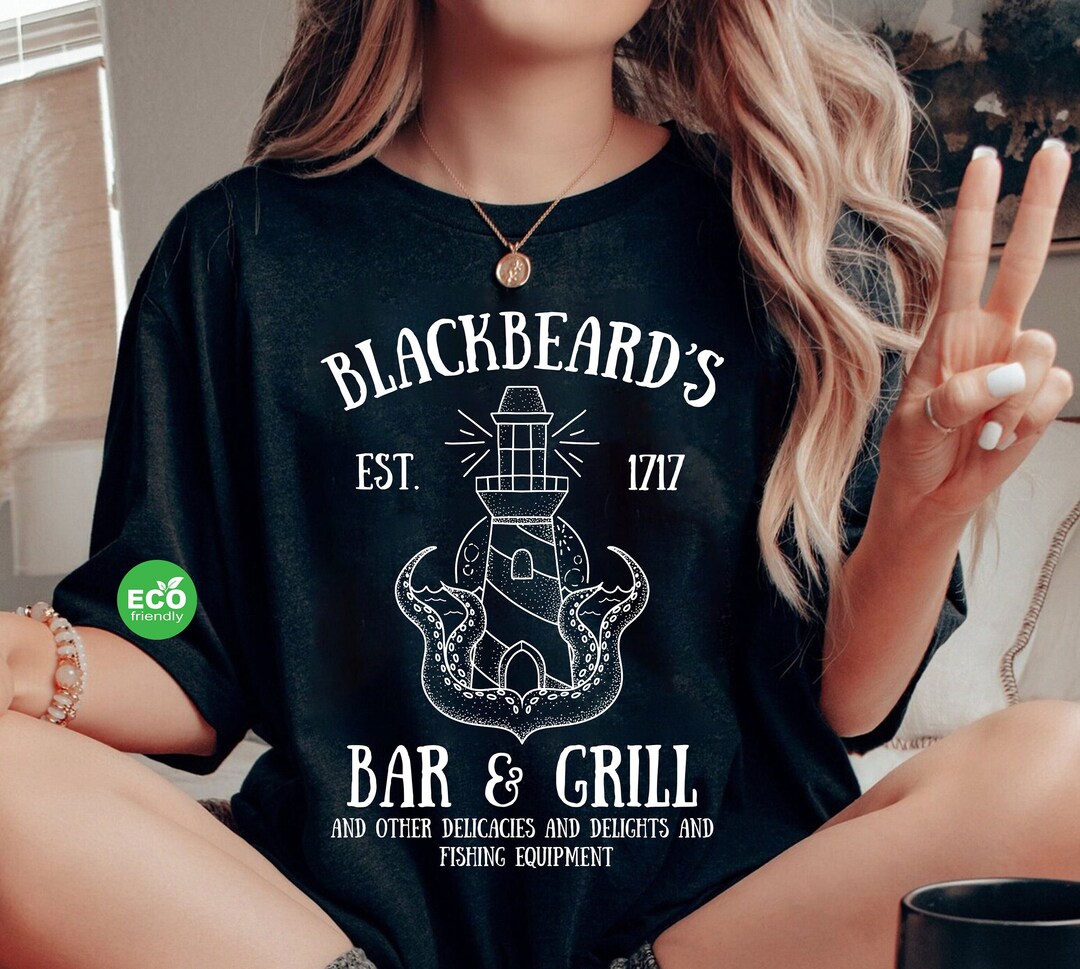 Vintage Blackbeard's Bar and Grill Shirt Our Flag Means Etsy