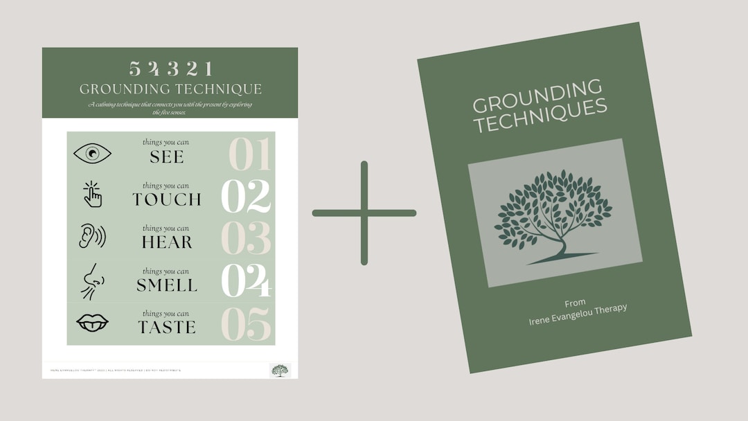 5-4-3-2-1 Grounding Exercise Printable Grounding Technique - Etsy