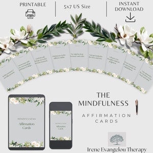 Cartes d'affirmation de pleine conscience Un outil pour promouvoir la pleine conscience, la compassion de soi et la pensée positive
