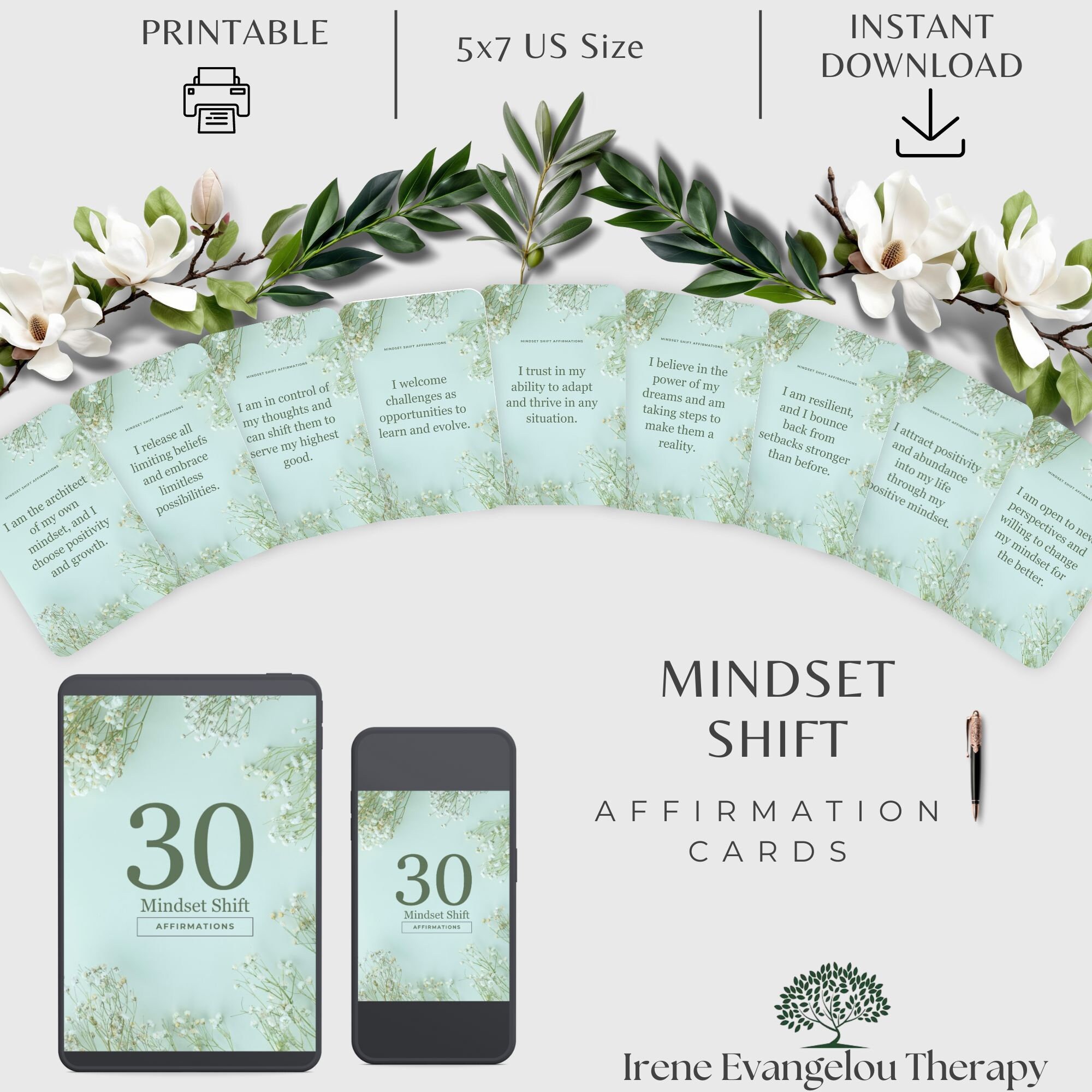30 Mindset Shift Affirmations overcome limiting beliefs take control of your thoughts cultivate selfcompassion BONUS Gift "I am List"
