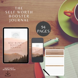 Self-Worth Booster Journal: Affirmations & Self-Care (Digital Download)