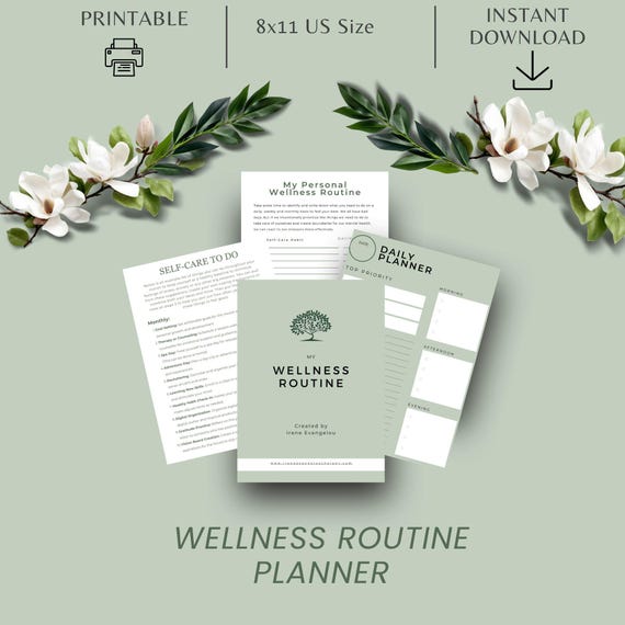 Self-Care Planner for Moms: Wellness Routine, Calm & Habits (Digital Download)